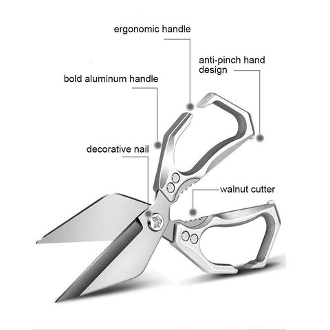 Multi-Functional Stainless Steel Shears Kitchen Scissors