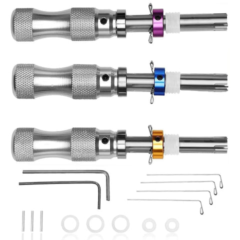 3Pcs Tubular 7 Pin Lock Impressioning Pick Tool Set