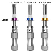 3Pcs Tubular 7 Pin Lock Impressioning Pick Tool Set