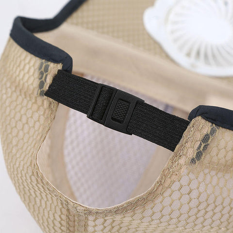 Solar Powered USB Charging Fan Hats Men Breathable Mesh Sun Protection Outdoor