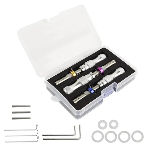 3Pcs Tubular 7 Pin Lock Impressioning Pick Tool Set