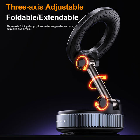 360 Rotate Vacuum Suction Cup Metal Phone Holder Zinc Alloy Magnetic