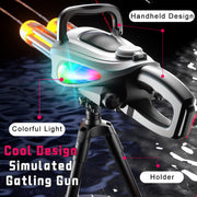 Large-Capacity Double-Barrel Gatling Rotating Multi-Color LED Flashing