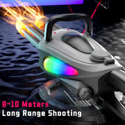 Large-Capacity Double-Barrel Gatling Rotating Multi-Color LED Flashing