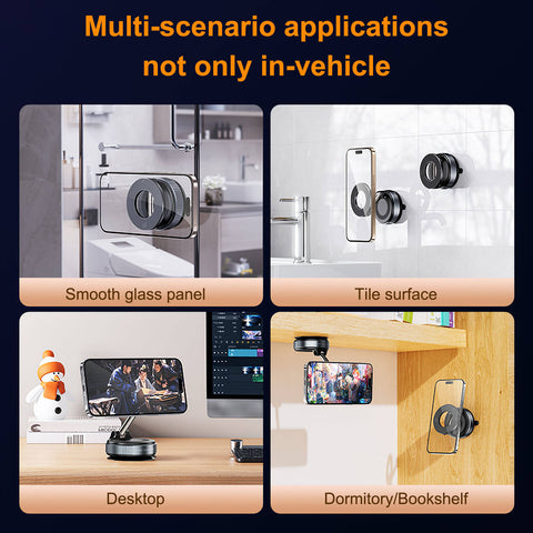 360 Rotate Vacuum Suction Cup Metal Phone Holder Zinc Alloy Magnetic