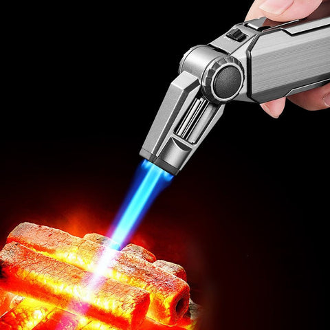 Adjustable Metal Kitchen Torch Refillable Butane Lighter with Safety Lock